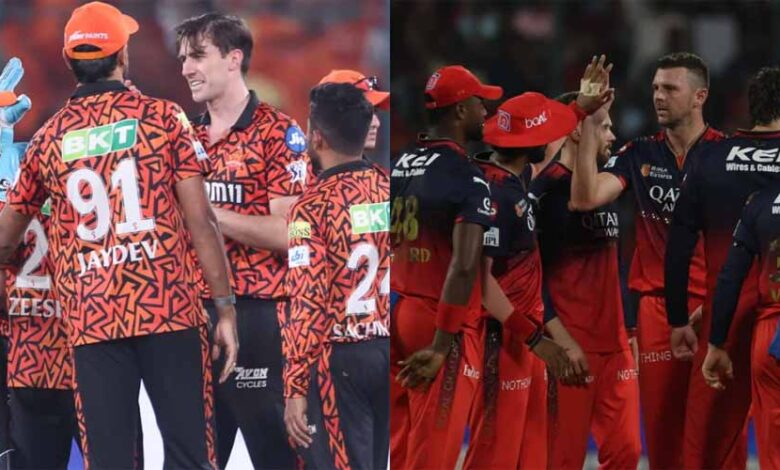 आरसीबी आज हैदराबाद के खिलाफ मुकाबला जीतकर पहली बार लीग चरण में शीर्ष दो में जगह बनाना चाहेगी